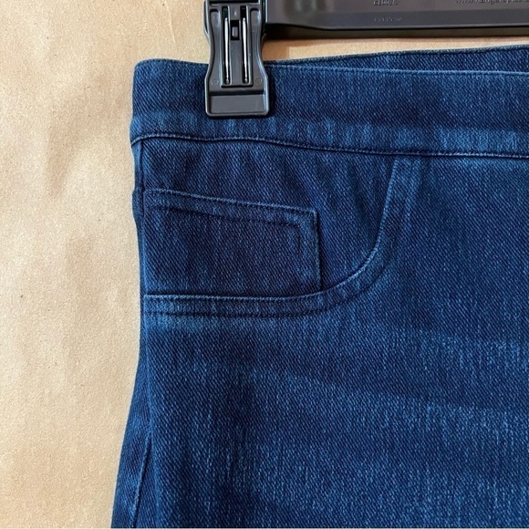 Spanx | Jean-ish Ankle Leggings Denim Jeggings High Rise Pull-On Shaping Size M - Picture 4 of 9